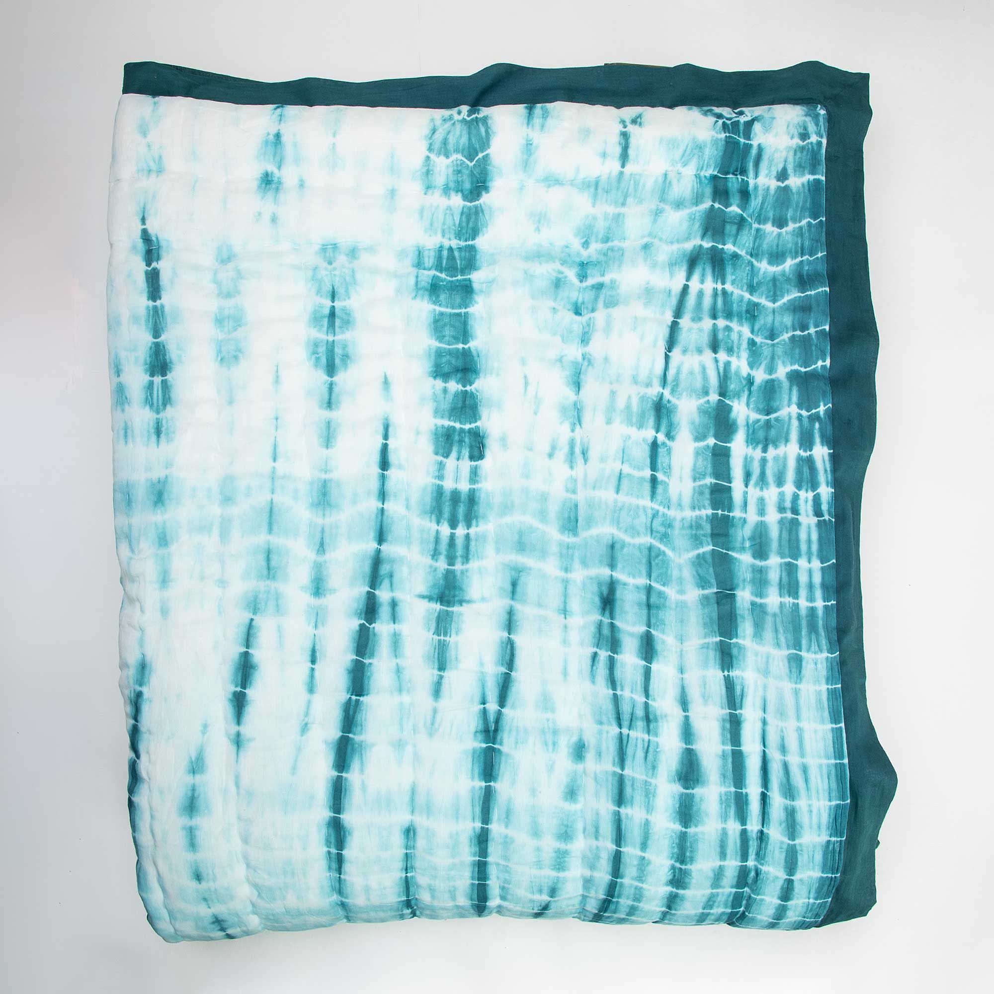 Traditional Handmade Blue Tie Dye Cotton Jaipuri Razai
